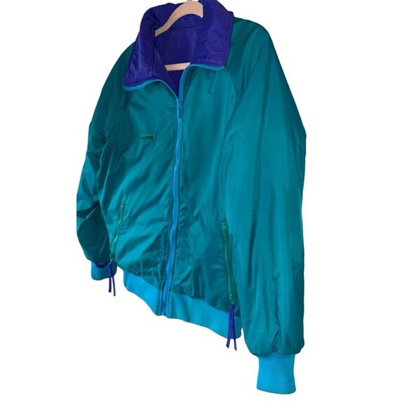 Vintage COLUMBIA 90s Oversized Reversible Windbreaker Jacket Medium Retro Ski XL - Picture 2 of 16